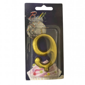 Num. Svećica 9  zlatne,srebrne 