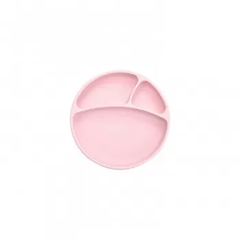 Minikoioi silikonski tanjir Portions pink 