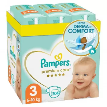 Pampers pelene premium S3 6-10kg 204kom