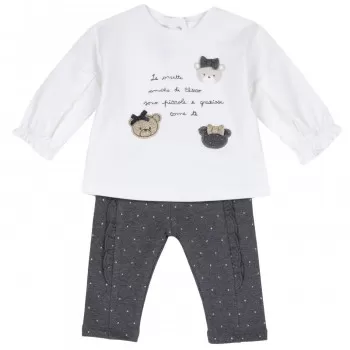 Chicco komplet 2/1 (majica dr,pantalone),devojčice
