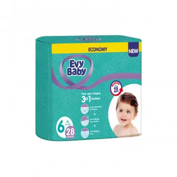Evy baby pelene twin 6 XL 15-30kg 28kom 4 u 1 
