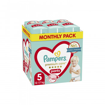 Pampers pants pelene monthly 5 prem.12-17kg 102kom 