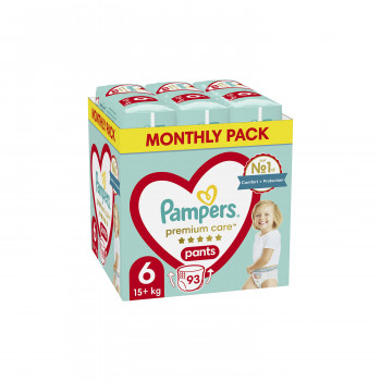 Pampers pants pelene monthly 6 prem. 15+kg 93kom 