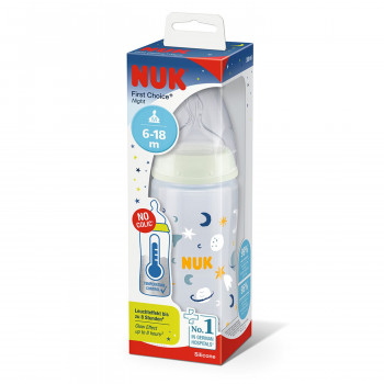 Nuk flašica FC term.ind Svetleći efekat 300ml 6-18 