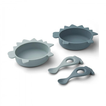 Liewood silik. set za ručavanje 2 pcs Evan, Blue 