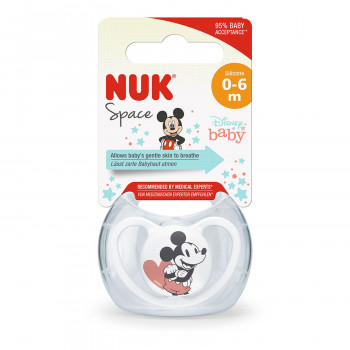 Nuk varalica Mickey space box, silikon, vel 1 