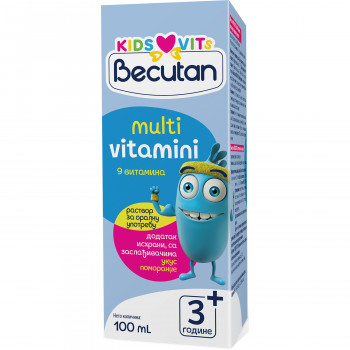 Becutan Kids Vits multivitamin, eliksir 100ml 