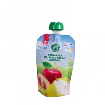 Baby Chef voć kaša jab, kruš i bresk 100g 