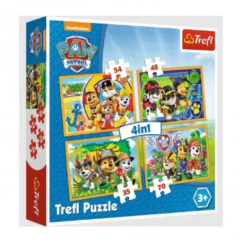 TREFL Puzzle 4in1 Vaicom Paw Patrol 