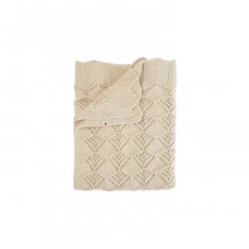 Bibs pleteno ćebe Wavy, Ivory 