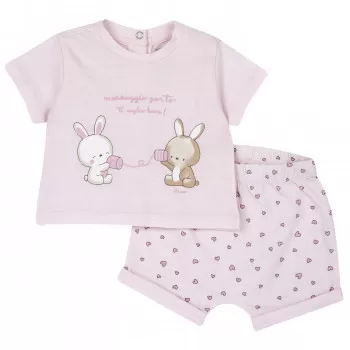 Chicco komplet 2/1 (majica kr, šorts), devojčice 