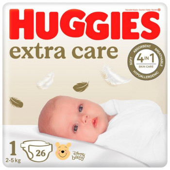 Huggies pelene esoft newborn  2-5kg 26kom 