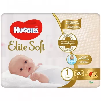 Huggies pelene esoft newborn  2-5kg 26kom 
