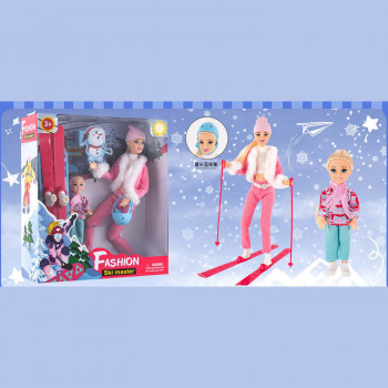 HK Mini, lutka sa devojčicom i skijama 