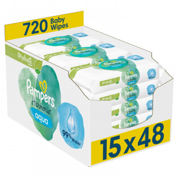 Pampers baby vlažne maramice Harmonie Aqua15x48kom 