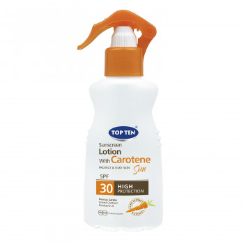 TOP TEN CAROTENE Sunscreen Lotion With SPF30 Spray 