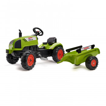 Falk traktor za decu sa prikolicom i bagerom Claas 