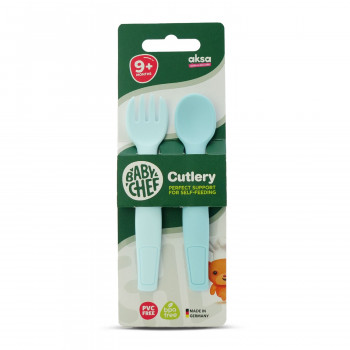 Baby Chef set kašika+viljuška plavi 2kom 