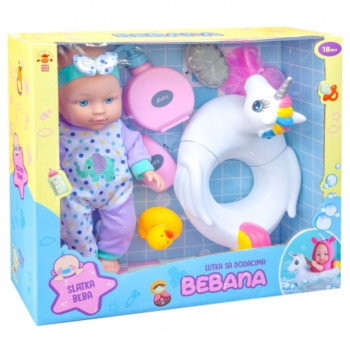 Lutka Bebana sa dodacima za kupanje 