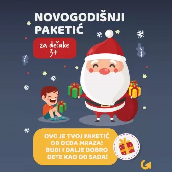 Novogodišnji paketić za dečake 3+ no. 3 - 1999 din 