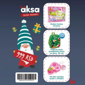 Novogodišnji paketić za devojčice 3+ no. 2-999 din 