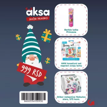 Novogodišnji paketić za devojčice 3+ no. 3-999 din 