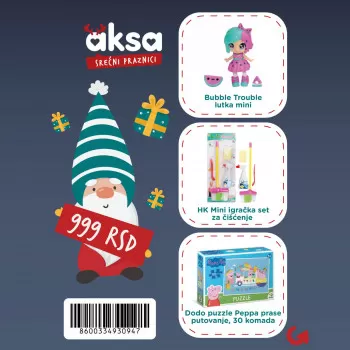 Novogodišnji paketić za devojčice 3+ no. 4-999 din 