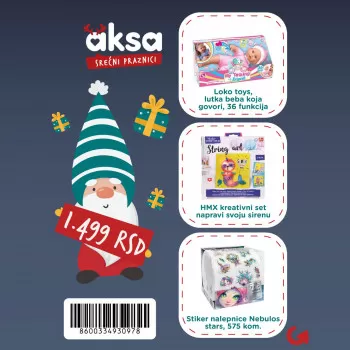 Novogodišnji paketić za devojčice 3+ no.2-1499 din 