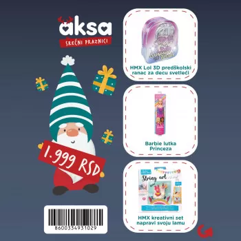 Novogodišnji paketić za devojčice 3+ no.5-1999 din 