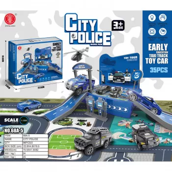 HK Mini igračka policijska stanica sa vozilima 