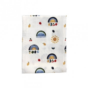 Lillo&Pippo muslin pelena 75x75cm, Duga plava 