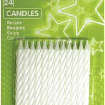 Marina Co Stripes svećice White pakovanje 1/24 