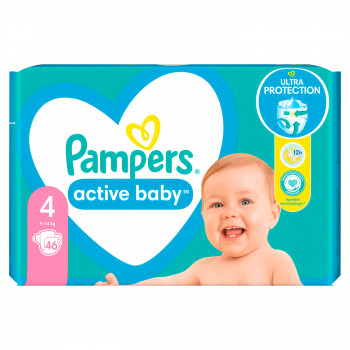 Pampers  pelene active baby VPM 4 9-14kg 46kom 