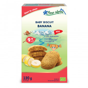 Fleur Alpine organski biskviti od banane 120G 