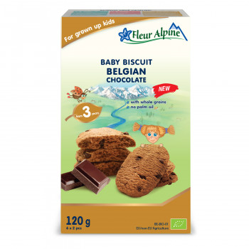 Fleur Alpine organski biskviti belgijska čok. 120G 