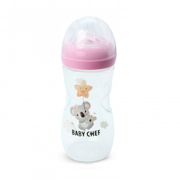 Baby Chef flašica plastična 330ml, roze 