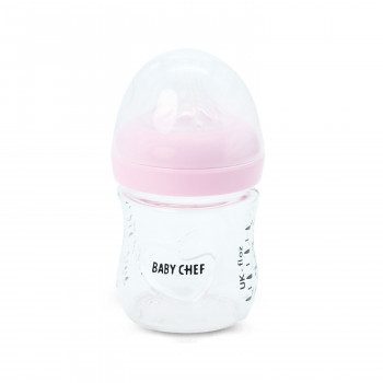Baby Chef staklena flašica 120ml, roze 