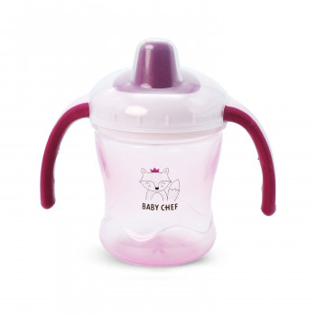 Baby Chef no-spill flašica 210ml, 6m+, roze 