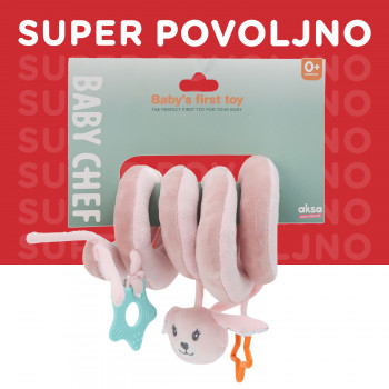 Baby chef prva igračka spirala roze 