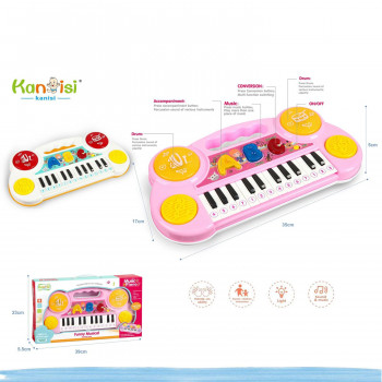 HK Mini igračka klavir, roze 