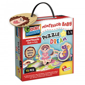 Montesori baby drvena slagalica puzzle dream 15pc 