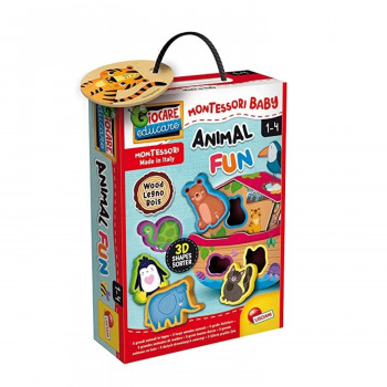 Montesori drveni sorter oblika animal fun 
