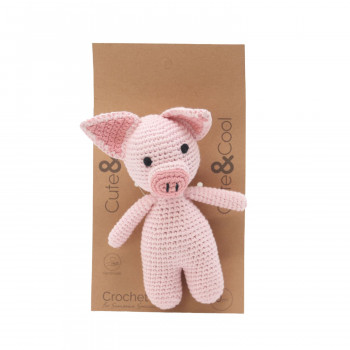 Cute&Cool pletena lutka 16cm prase 