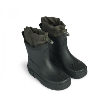 Liewood čizme za kišu Isaac,Black / Army brown 