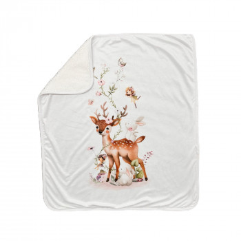 Baby Textil prekrivač sa krznom Bambi, 80x90cm 