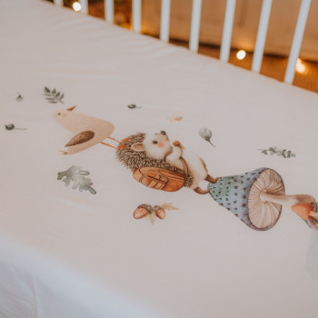 Baby Textil čaršav sa lastišem Jež, 60x120cm 