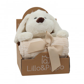 Lillo&Pippo ćebe sa igračkom kuca beli 