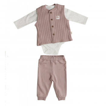 Lillo&Pippo set (bodi,pantalone,prsluk), devojčice 
