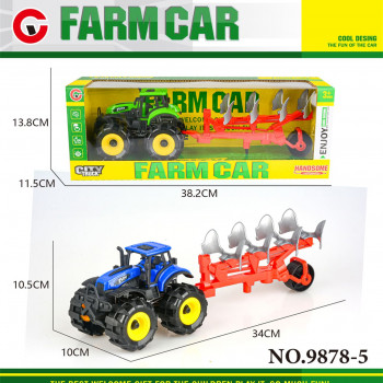 Hk Mini igračka farmerski traktor, plavo-crveni 