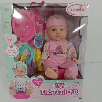 Hk Mini beby born lutka sa setom za hranjenje 
